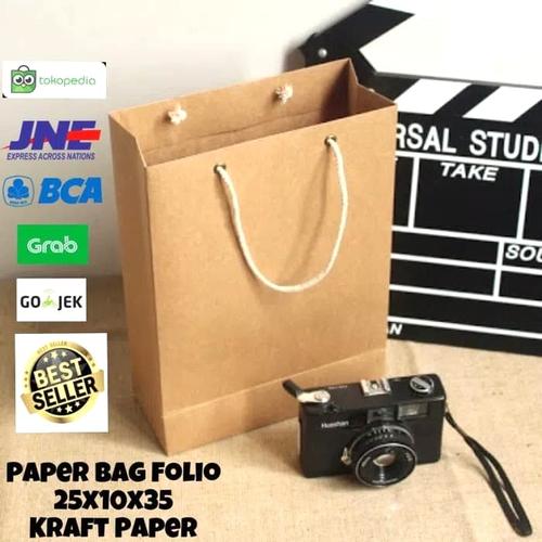 Foto Produk Paperbag/Tas Kertas/Shoopingbag Folio/Goodiebag L uk 25 x 10 x 35 cm dari Jakarta Food Containers