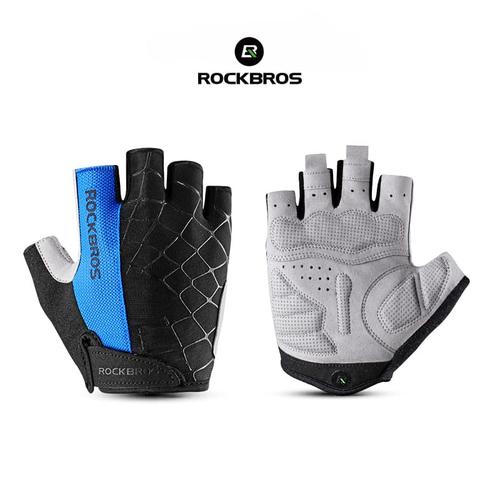 Foto Produk ROCKBROS S109 Bike Glove Half Finger - Sarung Tangan Sepeda BLUE - L dari Rockbros Indonesia