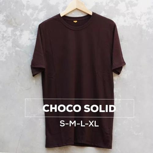 Foto Produk KAOS POLOS COTTON COMBED 30s WARNA COKLAT CHOCO Size S M L XL dari NR_Sport Jersey Murah