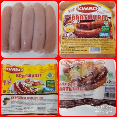 Foto Produk Sosis sapi KIMBO BRATWURST isi 10 pcs dari Hanum Collection