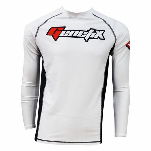 Gambar GENETIX INITIAL Rashguard LS RG001 WhiteBlack dari ELITE MMA SHOP Jakarta Barat Tokopedia
