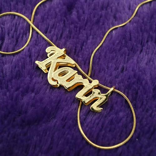 Jual Kalung Ukir Nama Unik Monel Lapis 
