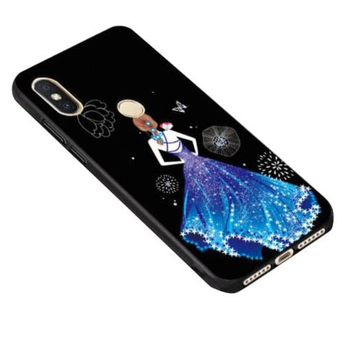 Foto Produk Fashion Gaun Case Redmi S2 Oppo A3 VIVO V9 Y71 Y83 MI 6X A2 5X A1 - Biru dari tokomuda