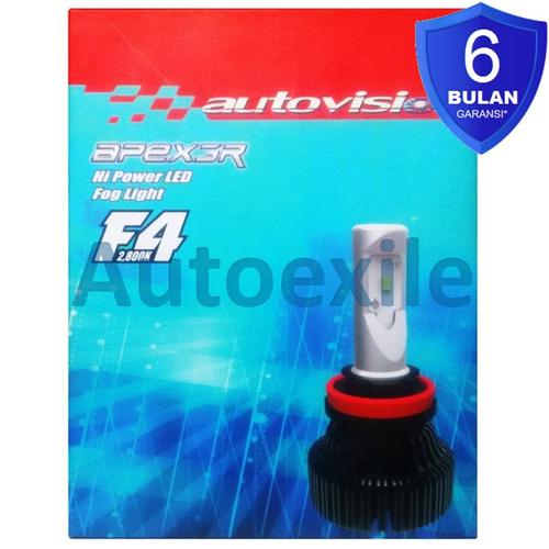 Foto Produk Autovision F4 LED H8 H9 H11 H16 15W 2800K Kuning Epistar Foglamp Mobil dari Autoexile