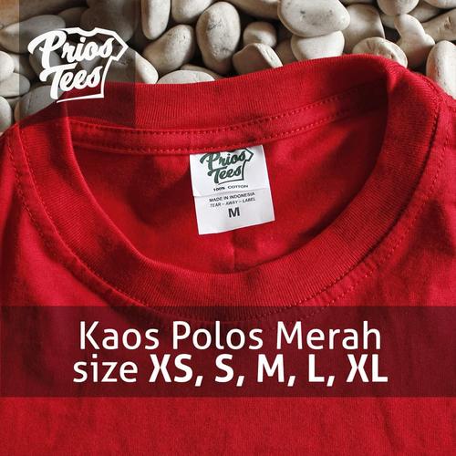 Foto Produk Kaos Polos MERAH Cotton30s MURAH! PriosTees by printkaos.com dari PriosTees