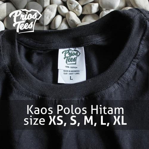 Foto Produk Kaos Polos HITAM Cotton30s MURAH! PriosTees by printkaos.com - Lengan Pendek dari PriosTees