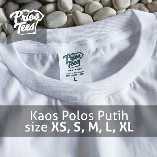 Foto Produk Kaos Polos PUTIH Cotton Combed 30s MURAH! by printkaos.com dari PriosTees
