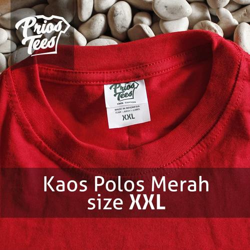 Foto Produk Kaos Polos MERAH size XXL Cotton30s MURAH! PriosTees by printkaos.com dari PriosTees