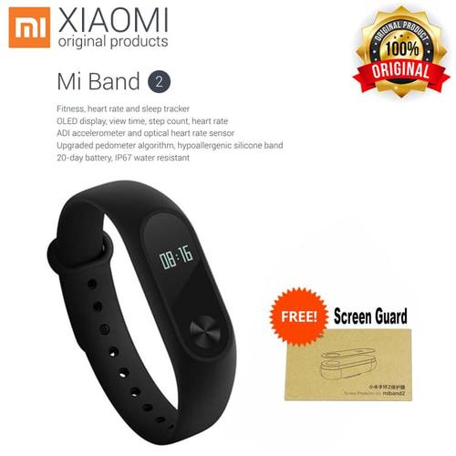 Gambar XIAOMI MI BAND 2 OLED DISPLAY ORIGINAL FREE SCREEN GUARD - Hitam dari Xiaomi.Indonesia Jakarta Barat Tokopedia