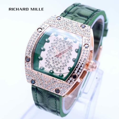 Richard mille leather dm 4cm - Putih 