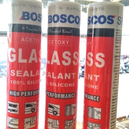 Jual Obral *Expired* Boscos Glass Silicone Sealant Acetic Lem kaca asam