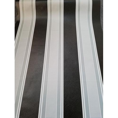 Foto Produk S31 Wallpaper Sticker Stripe Hitam Putih uk. 45cm x 10m dari Elyzavita San
