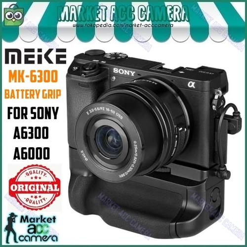 Foto Produk MEIKE ORIGINAL MK-6300 Battery Grip for Sony Alpha A6000/A6300 dari Market ACC Camera