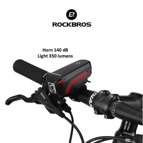 Foto Produk ROCKBROS 7599R Bicycle Light + Electric Horn - Lampu + Klason Sepeda dari Rockbros Indonesia