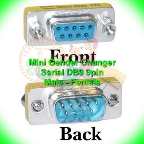 Jual TP Mini Gender Changer DB9 Serial Male Female 9pin Connector