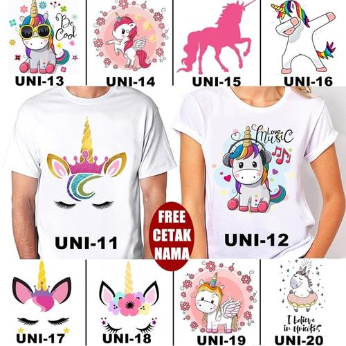 Foto Produk Kaos / Baju DEWASA UNICORN BANYAK MOTIF (FREE TULISAN/NAMA) dari KaosEry