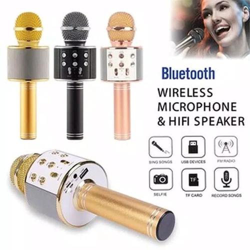 Foto Produk Mic Microphone Wster WS-858 Wireless Bluetooth Portable dari BENTENG STORE