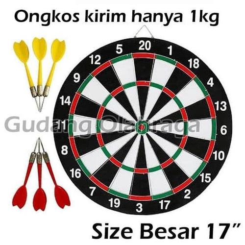 Foto Produk DART GAME BESAR 17 inch / Papan Dart Board Besar Ukuran 43 cm dari Gudang Olahraga
