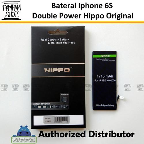 Foto Produk Baterai Hippo Double Power Original Apple Iphone 6S Batrai Batre Ori dari PAMPAM SHOP