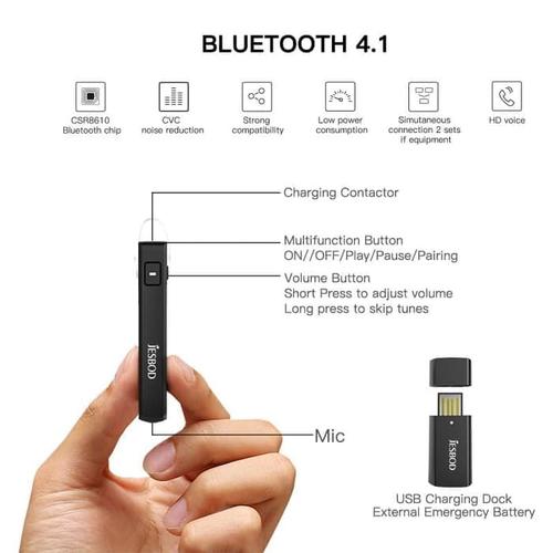 Foto Produk JESBOD J05 Bluetooth Earpiece with Charging Box V4.1 dari PIK88Elektronik
