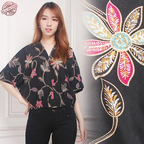Foto Produk Atasan Blouse Iflie Kemeja Casual Jumbo Batik Wanita dari holy Beauty