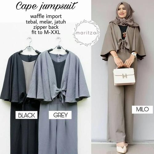 Foto Produk Baju Gamis Wanita Muslim Terbaru Cape Jumpsuit murah dari hijabafwa