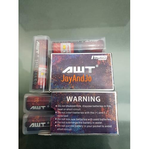 Foto Produk Battery 18650 AWT 3500mah 35A 3.7V, Baterai AWT 18650 dari jayandjo