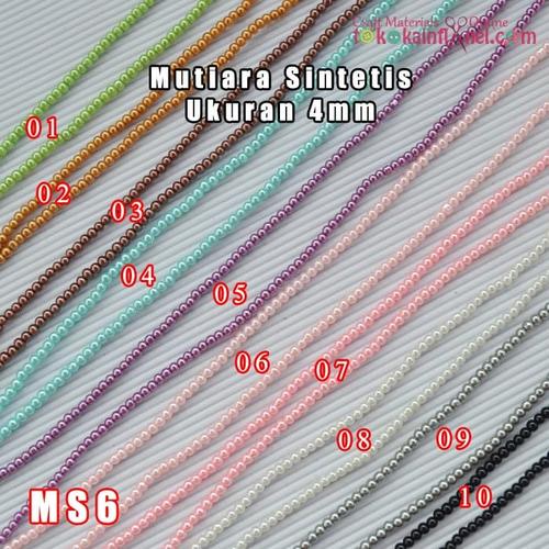 Foto Produk MS6 Mutiara Sintetis uk 4mili (1 string panjang +/- 75cm) dari Toko Kain Flanel dot com