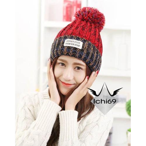 Jual Topi Winter Hat Kupluk Pom Beanie 
