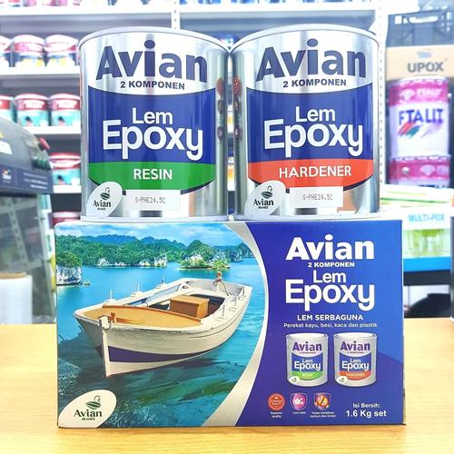 Jual Lem Epoxy AVIAN 2 Komponen (Resin + Hardener) 2KG Jakarta Barat