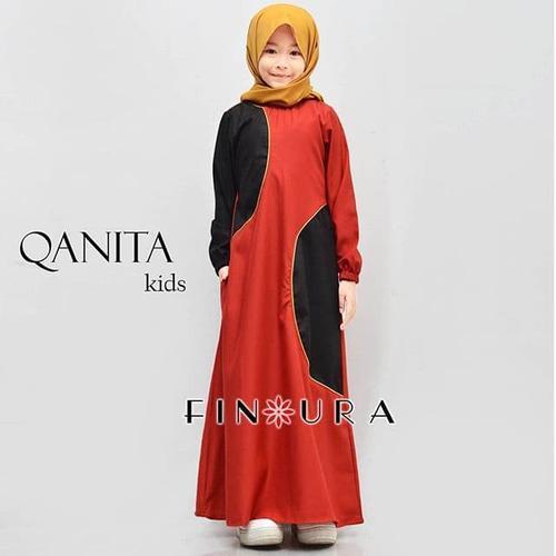 Foto Produk Gamis Anak / Qanita Kids by Finoura (Merah) dari finoura