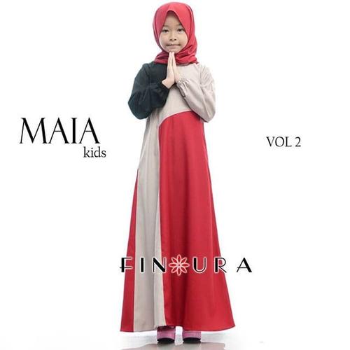 Foto Produk Gamis Anak / Maia Kids Vol 2 by Finoura (Merah) dari finoura