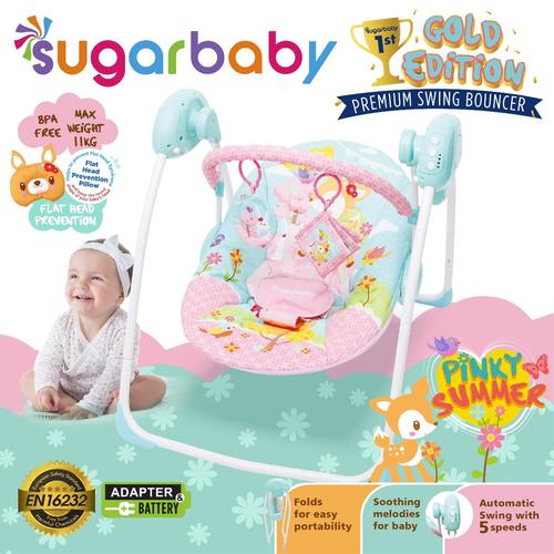 Foto Produk Sugar Baby - Premium Baby Swing Bouncer PINKY SUMMER dari Chubby Baby Shop