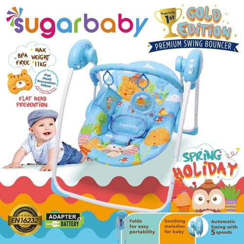 Foto Produk Sugar Baby - Premium Baby Swing Bouncer SPRING HOLIDAY dari Chubby Baby Shop