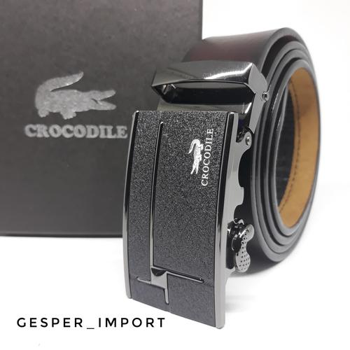 Foto Produk GESPER PRIA CROCODILE MODEL REL IMPORT TALI ASLI KULIT dari gesper_import