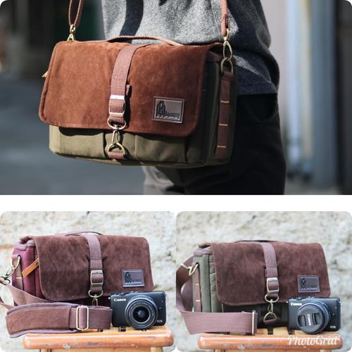 Gambar Tas Kamera kanvas for Mirrorless DSLR bisa skat TAB dan netbook - Hitam dari AMCOMPANY17 Kota Bandung Tokopedia