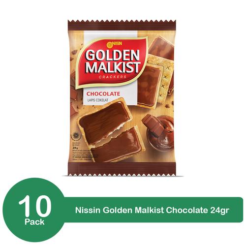 Gambar Nissin Golden Malkist Crackers Chocolate 10 x 24gr dari Mondemart ID undefined Tokopedia