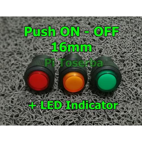Jual Switch Self Locking 16mm Saklar Push On Off + Indikator Led - Kota ...
