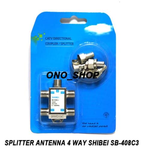 Foto Produk Splitter Antenna 4 Way Shibei SB-408C3 dari Toko Yuyun Pesona