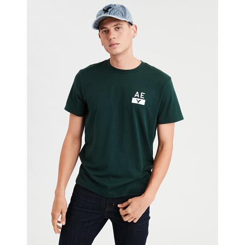 Foto Produk Kaos Pria American Eagle Signature Graphic Tee Dark Green Original dari OTOMO Store