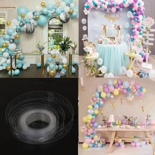 Gambar 1 Roll Panjang 5 meter Ballon Chain Tape Strip u/ Dekorasi Balon - double hole dari Pestaphoria Kota Surabaya Tokopedia