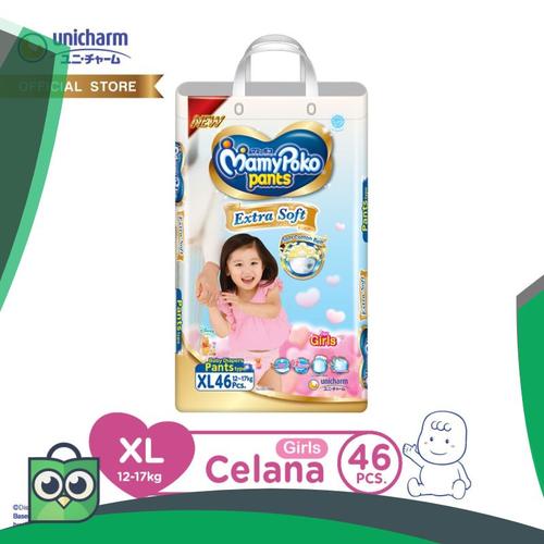 Foto Produk MamyPoko Popok Celana Extra Soft - XL 46 - Girls dari Anggis Shop.ID