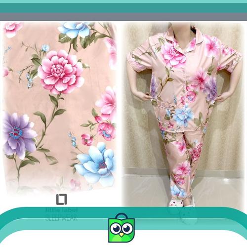 Foto Produk Stelan Baju Tidur Jumbo Flowy Dusty Pink Panjang dari Dana Shop.ID