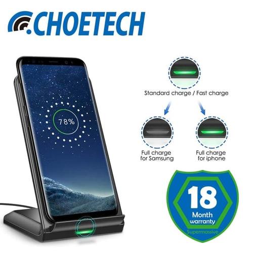 Gambar CHOETECH T524 Qi Wireless Charger 10W 2 Coils Fast Charger dari CHOETECH INDONESIA undefined Tokopedia