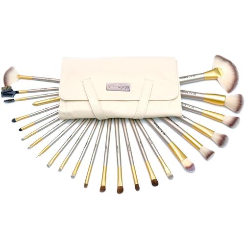 Foto Produk NOO NERDS - Beige SQUAD Brush Set 24pcs Luxury BRUSH - Luxury Case ORI dari twindshop