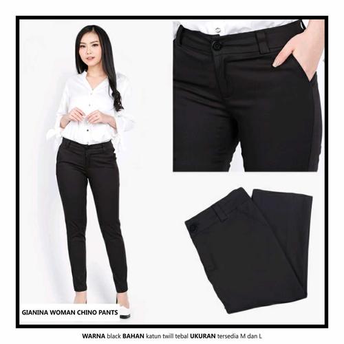 Jual GIANINA WOMAN CHINO PANTS - BLACK 