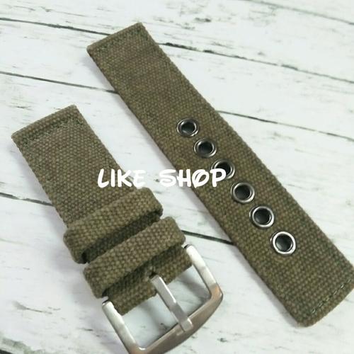 Jual Tali jam tangan canvas strap denim 
