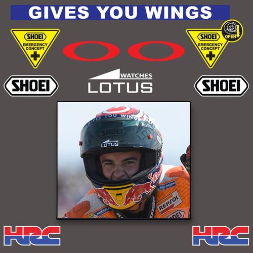 Foto Produk Stiker Helm Sticker Helmet Shoei Mark Marquez Lotus dari farrel sticker