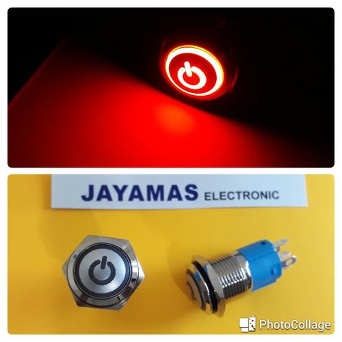 Jual Saklar Logo Power ON OFF MERAH (Tombol Menonjol/ Cembung) - Kab ...