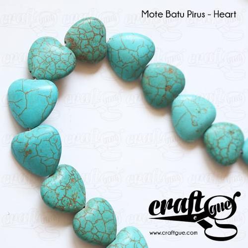 Foto Produk Mote Batu Pirus - Heart dari Craftgue